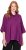 Ulla Popken Sparkling Draped Collared Tee Mulberry - Spausdinti marškinėliai moterims - 