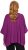 Ulla Popken Sparkling Draped Collared Tee Mulberry - Spausdinti marškinėliai moterims - 