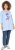 Ulla Popken Floral Motif 3/4 Sleeve Tunic Tee Light Blue - Spausdinti marškinėliai moterims - 