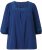 Ulla Popken Embroidered Detail 3/4 Sleeve Tee Dark Blue - Spausdinti marškinėliai moterims - 