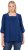 Ulla Popken Embroidered Detail 3/4 Sleeve Tee Dark Blue - Spausdinti marškinėliai moterims - 