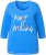 Ulla Popken Make It Amazing 3/4 Sleeve Graphic Tee Pacific Blue - Spausdinti marškinėliai moterims - 