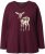 Ulla Popken Fawn Long Sleeve Graphic Tee Plum - Spausdinti marškinėliai moterims - 