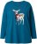 Ulla Popken Fawn Long Sleeve Graphic Tee Teal - Spausdinti marškinėliai moterims - 