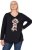 Ulla Popken Sequined Puppy Long Sleeve Graphic Tee Black - Spausdinti marškinėliai moterims - 