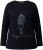 Ulla Popken Holiday Long Sleeve Graphic Tee Black - Spausdinti marškinėliai moterims - 