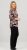 Scandinavian Caramel Flowers Blouse Purple and Brown - Spausdinti marškinėliai moterims - 