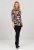 Scandinavian Caramel Flowers Blouse Purple and Brown - Spausdinti marškinėliai moterims - 