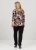 Scandinavian Caramel Flowers Blouse Purple and Brown - Spausdinti marškinėliai moterims - 