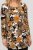 Scandinavian Caramel Flower Petals Tunic Orange and Brown - Spausdinti marškinėliai moterims - 