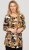 Scandinavian Caramel Flower Petals Tunic Orange and Brown - Spausdinti marškinėliai moterims - 