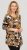 Scandinavian Caramel Flower Petals Tunic Orange and Brown - Spausdinti marškinėliai moterims - 