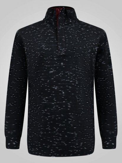 D555 Chandler Reno 1/4 Zip Neck Sweatshirt With Bear Logo Juoda - Megztiniai ir džemperiai - Megztiniai ir Džemperiai - 2XL-14XL