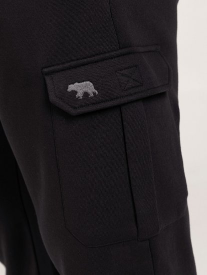 D555 Dexter 1 Cargo Jogger With Bear Embroidery TALL Juoda - TALL laisvalaikio Kkelnės - TALL sportinės kelnės aukštiems