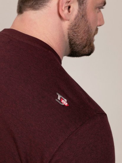 D555 Baldwin Grumpy Old Man Club Print Crew Neck T-shirt Burgundy/ Black Twist - Marškinėliai - Marškinėliai - 2XL-14XL