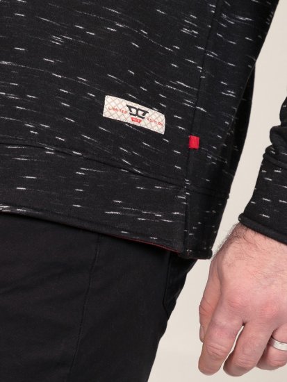 D555 Chandler Reno 1/4 Zip Neck Sweatshirt With Bear Logo Juoda - Megztiniai ir džemperiai - Megztiniai ir Džemperiai - 2XL-14XL