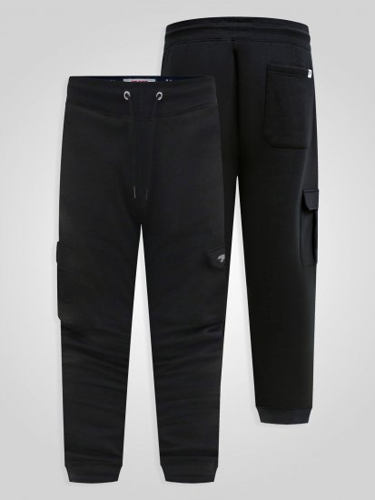 D555 Dexter 1 Cargo Jogger With Bear Embroidery Juoda - Laisvalaikio kelnės ir šortai - Laisvalaikio Kelnės ir Šortai - 2XL-12XL
