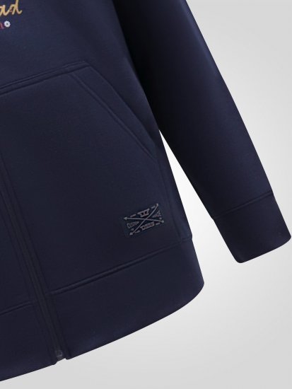 D555 Hector Adventurer Printed Zip Through Hoody Tamsiai mėlyna - Megztiniai ir džemperiai - Megztiniai ir Džemperiai - 2XL-14XL