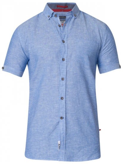 D555 Eric Linen Short Sleeve Shirt - Marškiniai - Marškiniai - 2XL-8XL