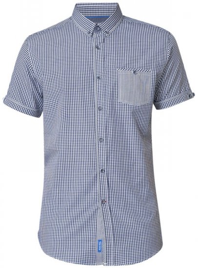 D555 Hank Gingham Short Sleeve Shirt - Marškiniai - Marškiniai - 2XL-8XL