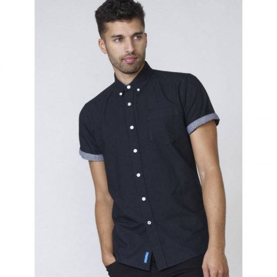 D555 Kevin Oxford Shirt Black - Marškiniai - Marškiniai - 2XL-8XL