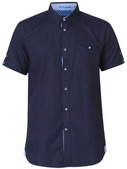 D555 Tim Short Sleeve Shirt Navy - Marškiniai - Marškiniai - 2XL-8XL