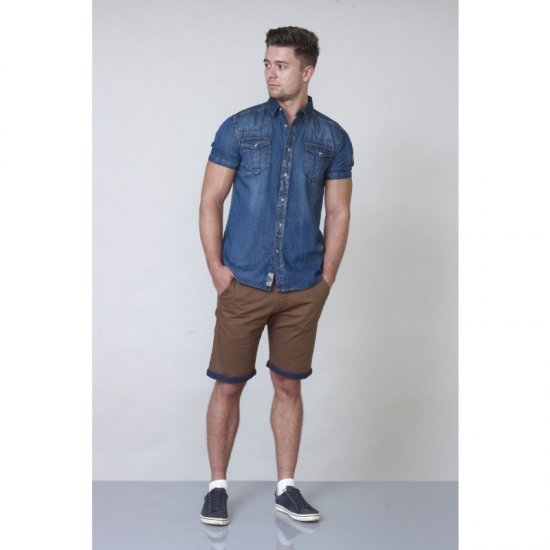 D555 Mike Denim Shirt - Marškiniai - Marškiniai - 2XL-8XL