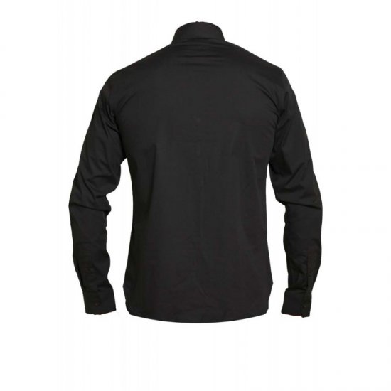 D555 Michael Couture Stretch Shirt Black - Marškiniai - Marškiniai - 2XL-8XL