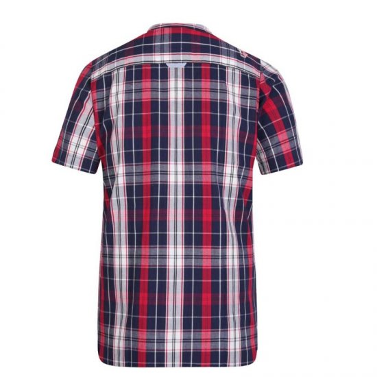 D555 Terell Shirt Navy/Red - Marškiniai - Marškiniai - 2XL-8XL