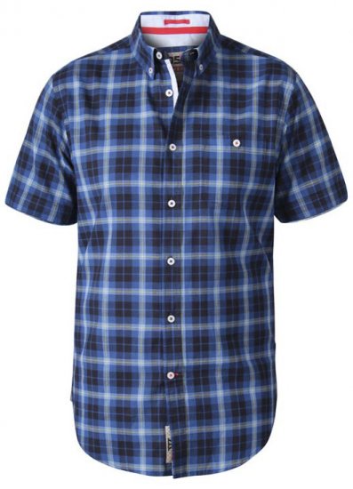 D555 Watson Short Sleeve Shirt Navy - Marškiniai - Marškiniai - 2XL-8XL