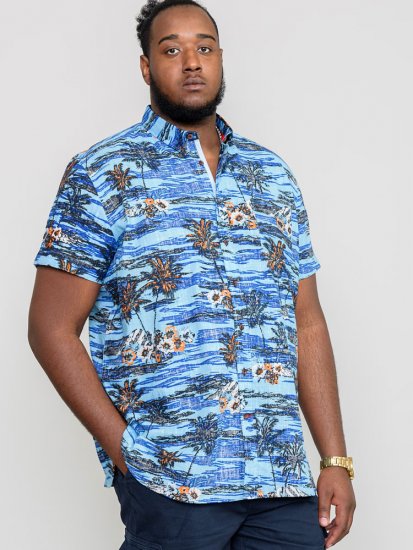 D555 CHARFORD Hawaiian Reverse Printed Shirt - Marškiniai - Marškiniai - 2XL-8XL