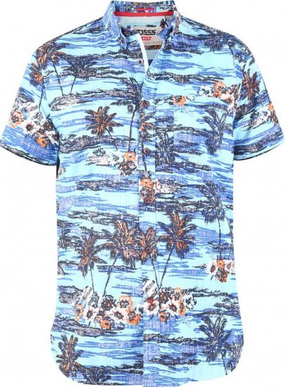 D555 CHARFORD Hawaiian Reverse Printed Shirt - Marškiniai - Marškiniai - 2XL-8XL