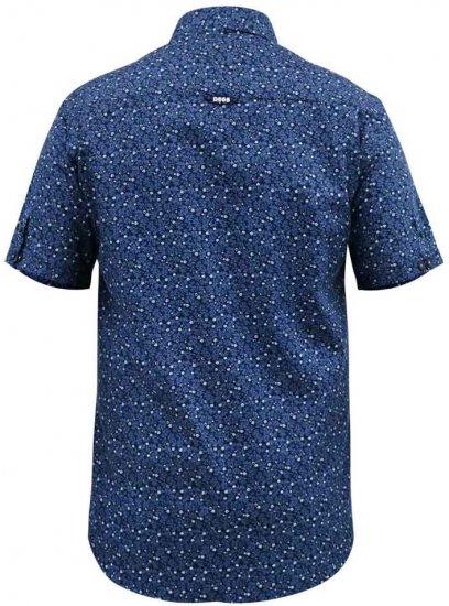D555 Tristain S/S Floral Ao Print Shirt Navy - Marškiniai - Marškiniai - 2XL-8XL