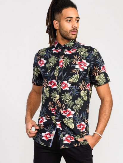 D555 Wilton Hawaiian Ao Print Short Sleeve Shirt - Marškiniai - Marškiniai - 2XL-8XL