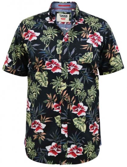 D555 Wilton Hawaiian Ao Print Short Sleeve Shirt - Marškiniai - Marškiniai - 2XL-8XL