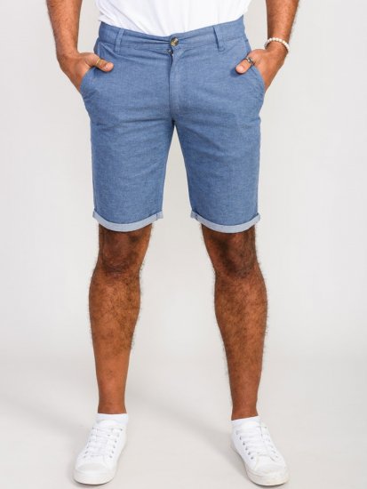 D555 Alderton Stretch Chambray Shorts Navy - Šortai - Šortai - W40-W60