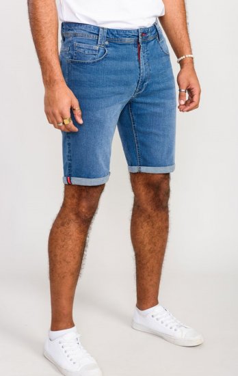 D555 Suffolk Blue Stretch Denim Shorts - Šortai - Šortai - W40-W60