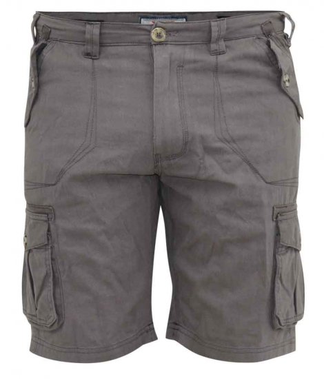D555 Melton Cotton Cargo Shorts Grey - Šortai - Šortai - W40-W60