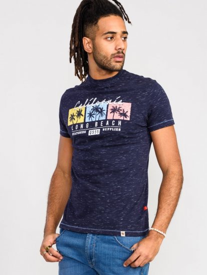 D555 Thorndon California Long Beach Printed T-Shirt - Marškinėliai - Marškinėliai - 2XL-14XL