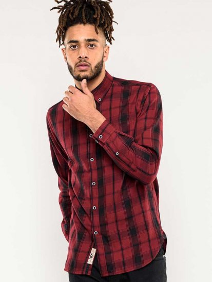 D555 Benalla Check Long Sleeve Button Down Shirt - Marškiniai - Marškiniai - 2XL-8XL
