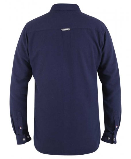 D555 Sennon LS Linen Mix Shirt - Marškiniai - Marškiniai - 2XL-8XL