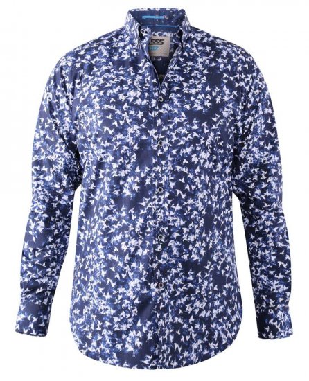 D555 Harrow AOP Shirt Blue - Marškiniai - Marškiniai - 2XL-8XL