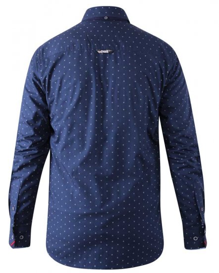D555 Chilton LS Shirt Navy - Marškiniai - Marškiniai - 2XL-8XL