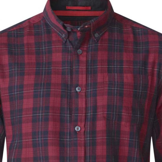 D555 Theo Long Sleeve Check Shirt - Marškiniai - Marškiniai - 2XL-8XL