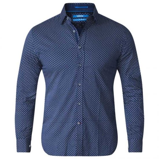 D555 Lavar Long Sleeve Diamond Printed Shirt - Marškiniai - Marškiniai - 2XL-8XL