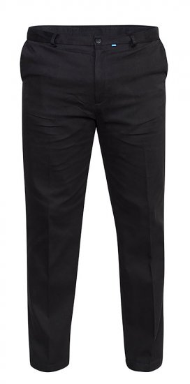D555 Bruno Stretch Chino pants with Extenda Waist Black - Džinsai ir kelnės - Džinsai ir Kelnės - W40-W70