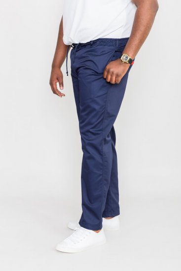 D555 Basilio Pants with elasticated waist Navy - Džinsai ir kelnės - Džinsai ir Kelnės - W40-W70