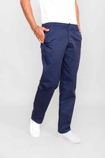 D555 Basilio Pants with elasticated waist Navy - Džinsai ir kelnės - Džinsai ir Kelnės - W40-W70