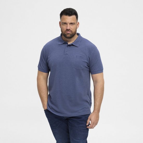 North Latitude Polo Blue Melange - Polo marškinėliai - Polo marškinėliai - 2XL-8XL
