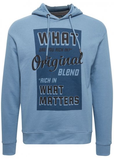 Blend Hoodie 4285 Copen Blue - Megztiniai ir džemperiai - Megztiniai ir Džemperiai - 2XL-14XL